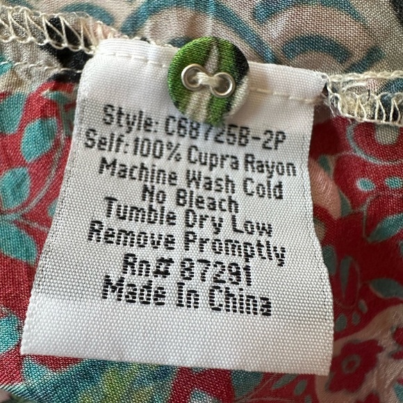 Johnny Was Colorful Floral Button-Up Shirt petite size XS - Picture 2 of 9